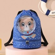 Resim Travel Karikatür Yüzme Çantası Büyük Kapasiteli Kuru ve Islak Ayırma Çantası Çok Fonksiyonlu Su Geçirmez Banyo Çantası Seyahat Spor Saklama Çantası (Yurt Dışından) 