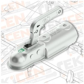 Resim Römork ve Karavan Kaplin - 750 Kg - Yuvarlak 70 Mm Bağlantı 