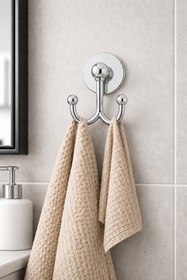 Resim MultiStore Krom Çatal Bornozluk Askısı 