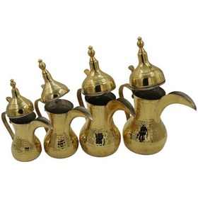 Resim Dövme El Yapımı 4'lü Mırra Cezve Seti 