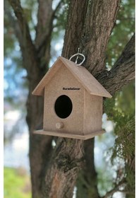 Resim Ahşap Kuş Evi Yuvası 11x11x14 