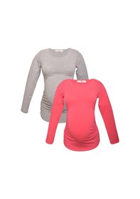 Resim Luvmabelly Myra2304 2305 Hamile Tshirt Seti-çok Renkli 