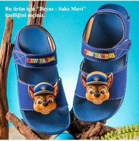 Resim Snapbuy Yazlık Çocuk Sandaleti-kız/erkek, Kaymaz Eva Taban Beyaz - Saks Mavi 