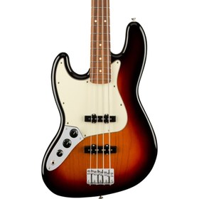 Resim Fender Player Jazz Bass Left-Handed Solak 4 Telli Bas Gitar - 3-Color Sunburst / Pau Ferro 