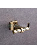 Resim Line İkili Bornoz Askılığı Gold Kaplama 