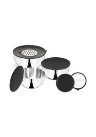 Resim Jumbo Globe 9 Parça Rendeli Karıştırma & Saklama Kabı Seti Siyah 