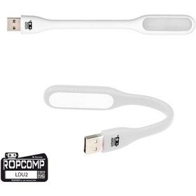 Resim Ropcomp USB LED Işık – Esnek Okuma ve Klavye Lambası (Beyaz) 