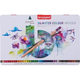 Resim Bruynzeel Holland 36x Water Colour Pencils (36 Renk Kuru Sulu Boy N11.7945 