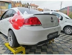 Resim Fiat İle Uyumlu Linea Bagaj Üstü Spoiler Piano Black 