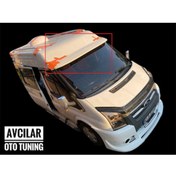 Resim AVCILAR OTO TUNING Transit T16 Fiber Şapka Cam Üstü Güneşlik Beyaz Renk 