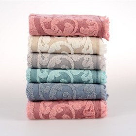 Resim Püsküllü Jakarlı Banyo Havlu Seti Çok Renkli 