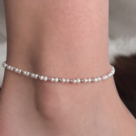 Resim Dorika Toplu Doğal İnci Halhal - 27 CM / SARI 
