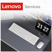 Resim Lumaworld Lenovo Kablosuz Klavye Ve Mouse Set Classic White Hafif Portatif Ofis Laptop Tablet Universal 105 Tuslu Diğer 