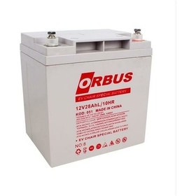 Resim 12 Volt 28 Amper Jel Engelli Sandalye Aküsü Orbus-177 166 126 8.3 Kg.yatay 