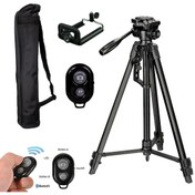 Resim Cazip Shop iPhone 13 Pro Max Için 170CM Bluetooth Kumandalı Tripod 