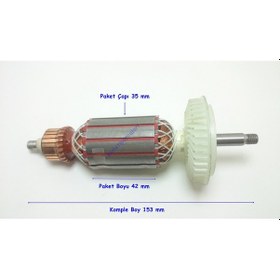 Resim Bosch Uyumlu Tipi Pws 6-115 6-100 Endüvi Rotor Kollektör 