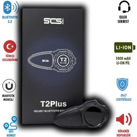 Resim T2 Plus Motosiklet Bluetooth Ve Intercom Kulaklık Seti 