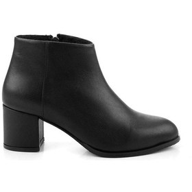 Resim Siyah Hakiki Deri Kadın Bot & Bootie K02208022103 Siyah 