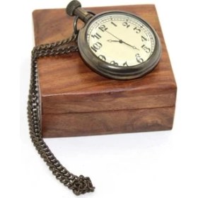 Resim MCM Group Ahşap Kutulu Pirinç Köstekli Saat Model 1 