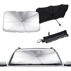 Resim 3 Adet Autokit Katlanabilir Şemsiye Tipi Ön Cam Güneşliği Fa1-639 