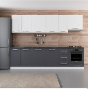 Resim Minar 290 Cm Mutfak Dolabı Beyaz Antrasit 290-A5 Beyaz 