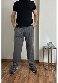Resim Erkek Pamuklu Cepli İpli Lastikli Bel Pijama Altı Eşofman Antrasit 
