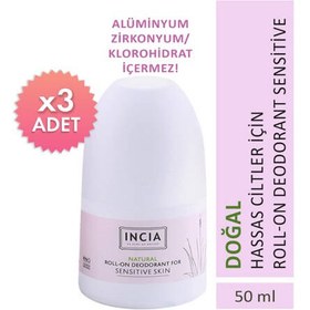 Resim Incia Hassas Ciltler İçin Doğal Roll-On Deodorant 50 ml 3 Adet 