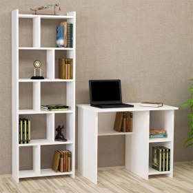 Resim Kalender Dekor Avel Snow 90 cm Çalışma Masası Takımı 