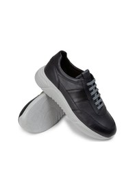 Resim Deery Hakiki Deri Gri Erkek Sneaker Ayakkabı - 01963Mgrıe02 Gri 