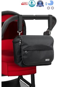 Resim Stylo Stroller Bag Bebek Arabası ve Omuz Çantası X Pro Termos Bölümlü Siyah 