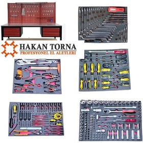 Resim Rico Dolu Takım Tezgahı 2 Metre 6 Çekmeceli 286 Parça 