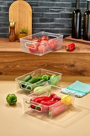 Resim Buzdolabı ve Dolap İçi Düzenleyici Şeffaf Organizer Set - 3 Adet, CN.PPY.811 