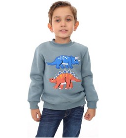 Resim Toontoy Kids Toontoy Erkek Çocuk Nakışlı Sweatshirt Açık Mavi 