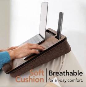 Resim E&D Collection Vigo Wood-LS023 Minderli Laptop Sehpası (Ceviz) 