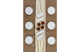 Resim Venüs Home Gold Elips Model 6 Kişilik 14 Parça Kahvaltı Takımı 