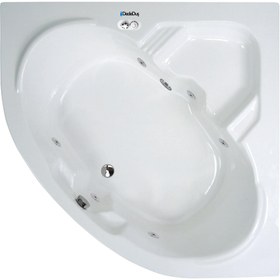 Resim Renkli Oturmalı Küvet | Jakuzi | Kabataş | Sanacryl - 145x145 / Siyah / 1 Kişilik 