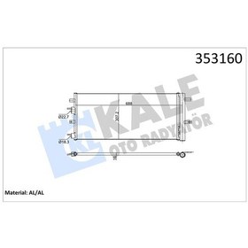 Resim Kale Klıma Radyatoru Kondanser Mondeo 14 1.0-1.5 Ecoboost 1.5 Tdcı 2.0 Tdcı IS00-KALE 353160 