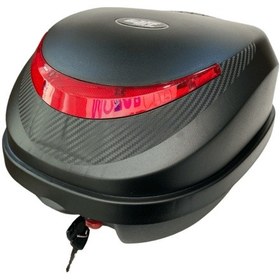 Resim Motosiklet Arka Çanta 32 Litre Carbon Desen Sırt Dayama Pedi 