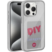 Resim iPhone Uyumlu 15 Pro Max Kılıf Ekranı Yansıtan Akıllı Nfc Kapak 