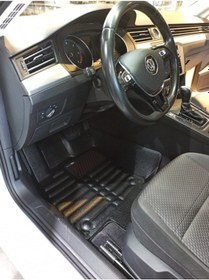 Resim Neo5D Vw Passat B8/B8.5 2015-Günümüz Siyah Havuzlu Deri Paspas 