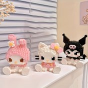 Resim Sanrio Sevimli Yapı Blokları Kawaii Melody Karikatür Yapı Blokları Montaj Oyuncakları Doğum Günü Bulmaca Bebek Hediye Süslemeleri Montajlı Küçük Süsler Paskalya Hediyesi 
