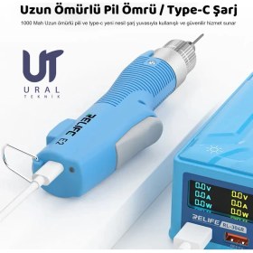 Resim Relife E2 Tork Elektrikli Tornavida Vidalama Ayarlanabilir Tork ve Hız, Cep Tablet Laptop Hassas 