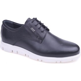 Resim James Franco 6670 Ortopedik Oxford Deri Erkek Ayakkabı Siyah 