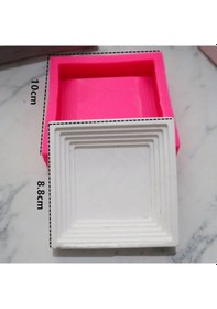Resim Saksı Altı Silikon Beton Kalıp - Kare 