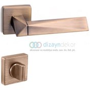 Resim Agate Rozetli Kapı Kolu Antik Bronz - Wc 