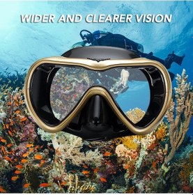 Resim Flybuy Sızdırmaz Şnorkel Seti, Koruma Kaplı Yüzme Şnorkeli, Kuru Boru İle Dalış Keyfi Siyah 