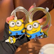 Resim Karakter bebek, 1 adet, Minions karaktere özel koruyucu kılıf iPhone 20W USB-C adaptör ile uyumlu malzeme elektriksiz eğlenceli ve benzeri olmayan birinci sınif açma-kapama aparatları, 2 renk se 