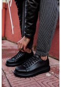Resim Shoecide Yüksek Taban Günlük Ayakkabı 044 Siyah Siyah Taban Siyah Siyah Taban Siyah 