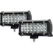 Resim 7 Inç LED Işık Çubuğu, 120W 12000LM LED Pod Işıkları Iş Işıkları, Spot Taşkın Birleşik Işın Kapalı Yol Işık Pods Sis Işıkları 2 Pcs (Yurt Dışından) 
