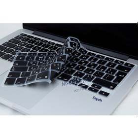 Resim Laptop Macbook Air Pro Klavye Koruyucu 13-15-17Inc Arabic Uk Baskı Siyah 